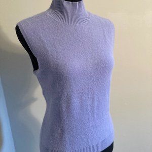 Privé Cashmere sleeveless turtleneck sweater